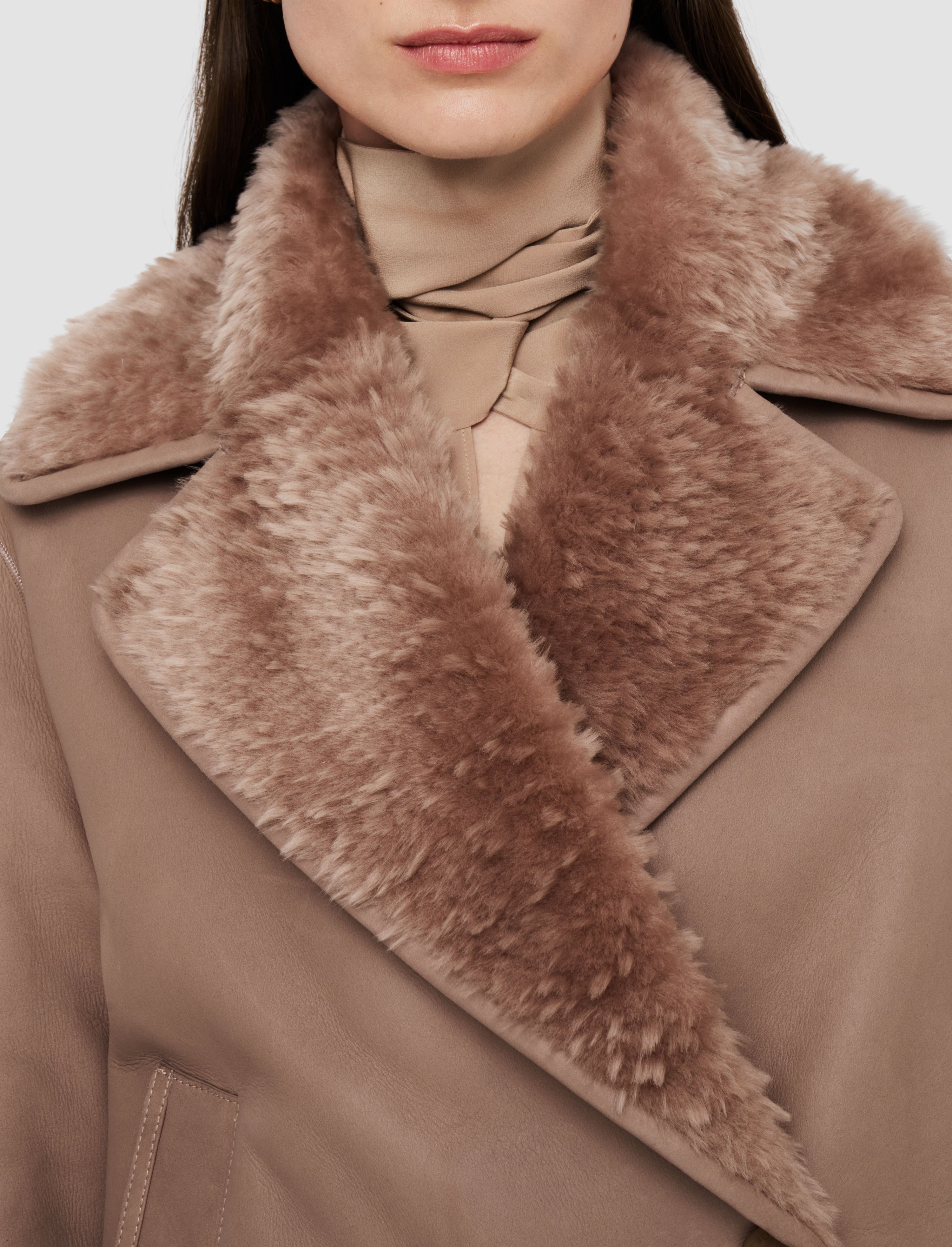Rousse Textured Shearling Coat - 5