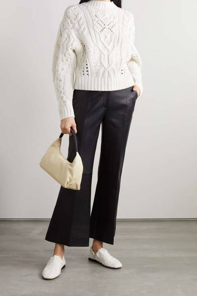 Vince Bauble cable-knit merino wool and cashmere-blend sweater outlook