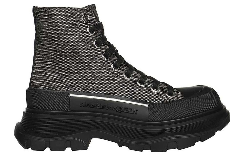 (WMNS) Alexander McQueen Tread Slick Boots 'Brown Black' 718369W4US28163 - 2