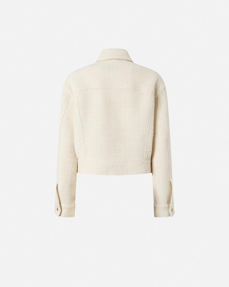 PINKO COTTON AND WOOL BOUCLÉ TRUCKER JACKET outlook