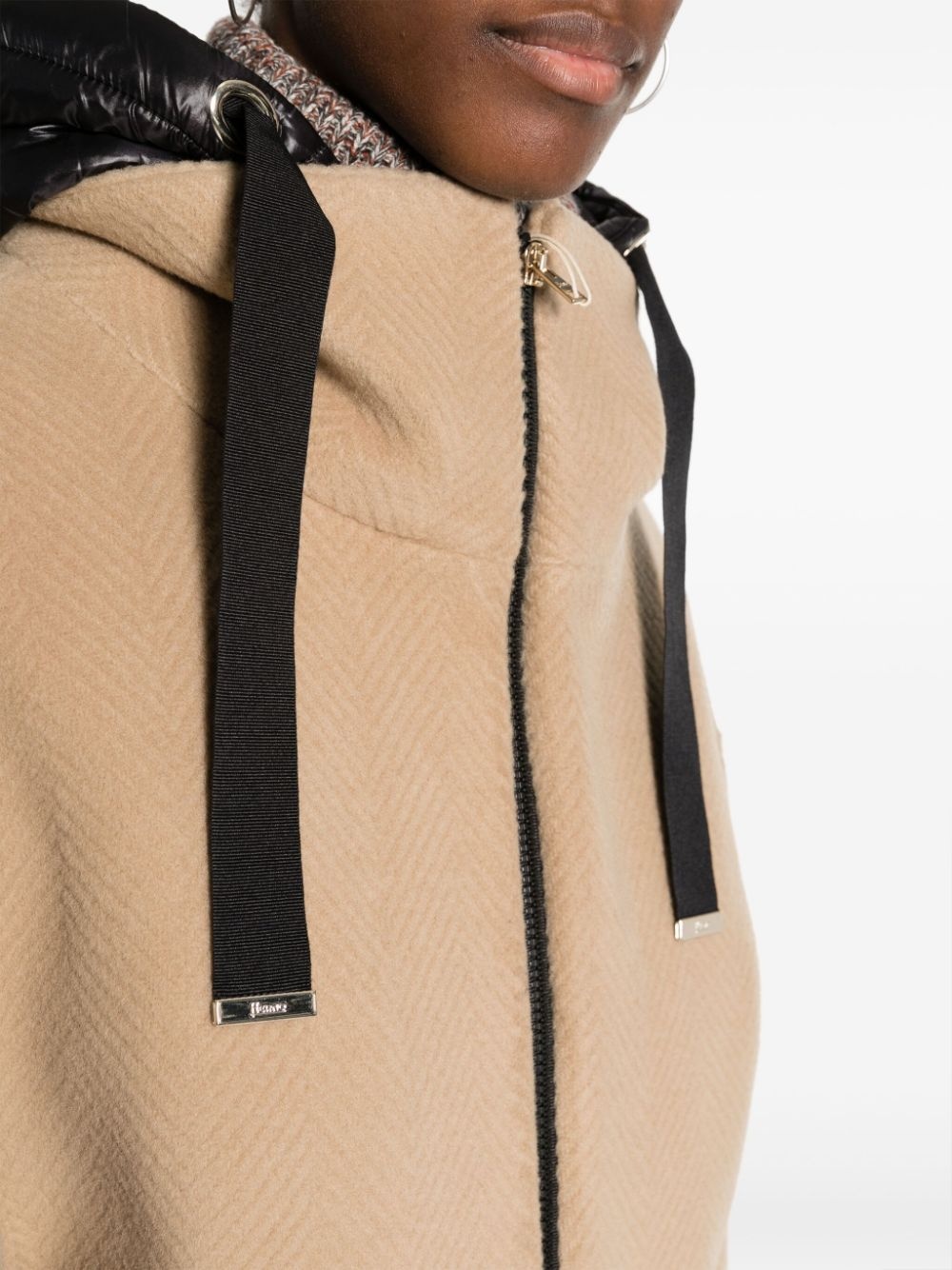 zip-up hooded coat - 5