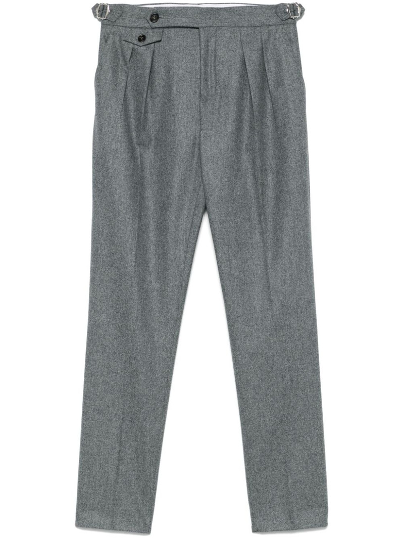 flannel double-pleat trousers 1