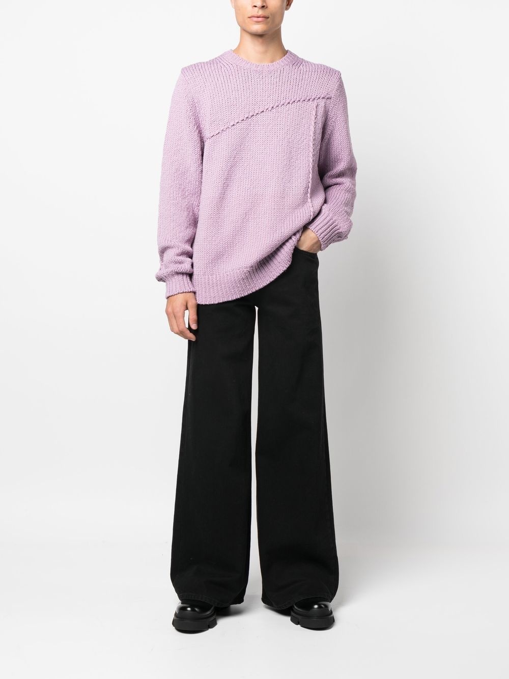 seamed knitted jumper - 2