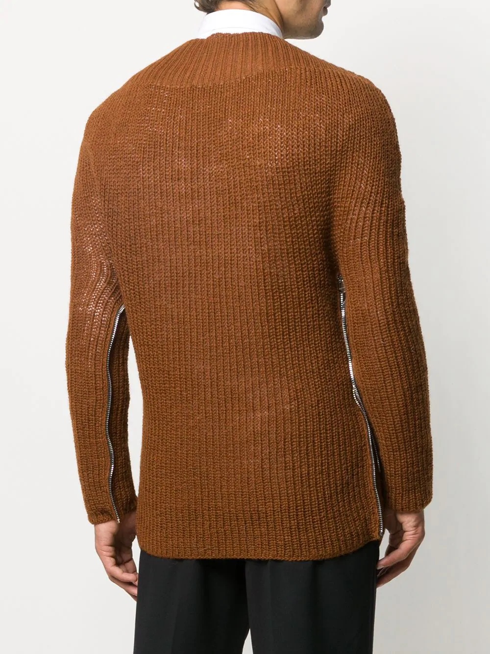 boat neck knitted jumper - 4