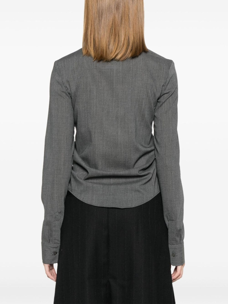 Slim Zip Shirt Ripe Antracite Grainy Wool 4