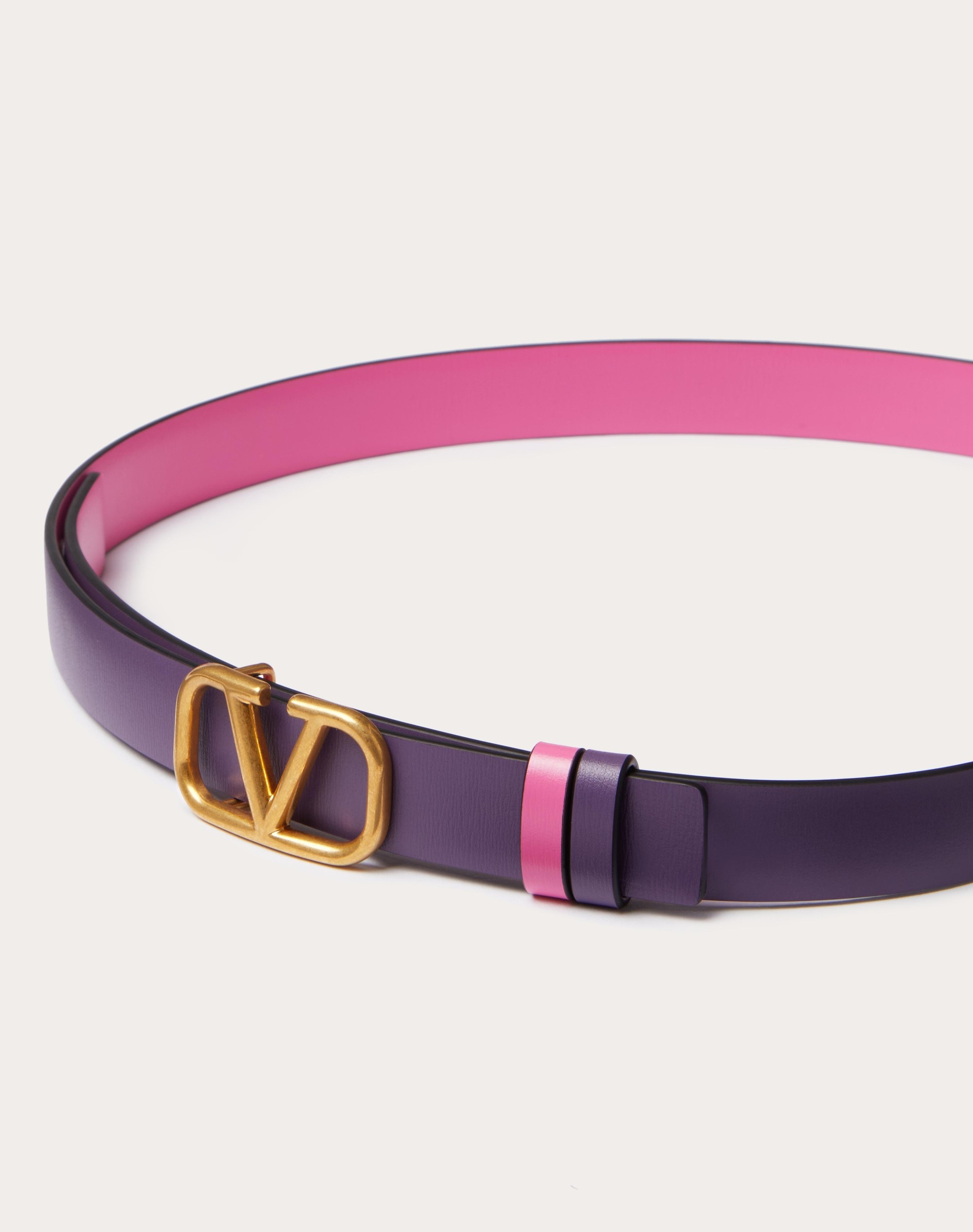 Reversible Vlogo Signature Belt In Glossy Calfskin 20 Mm for Woman