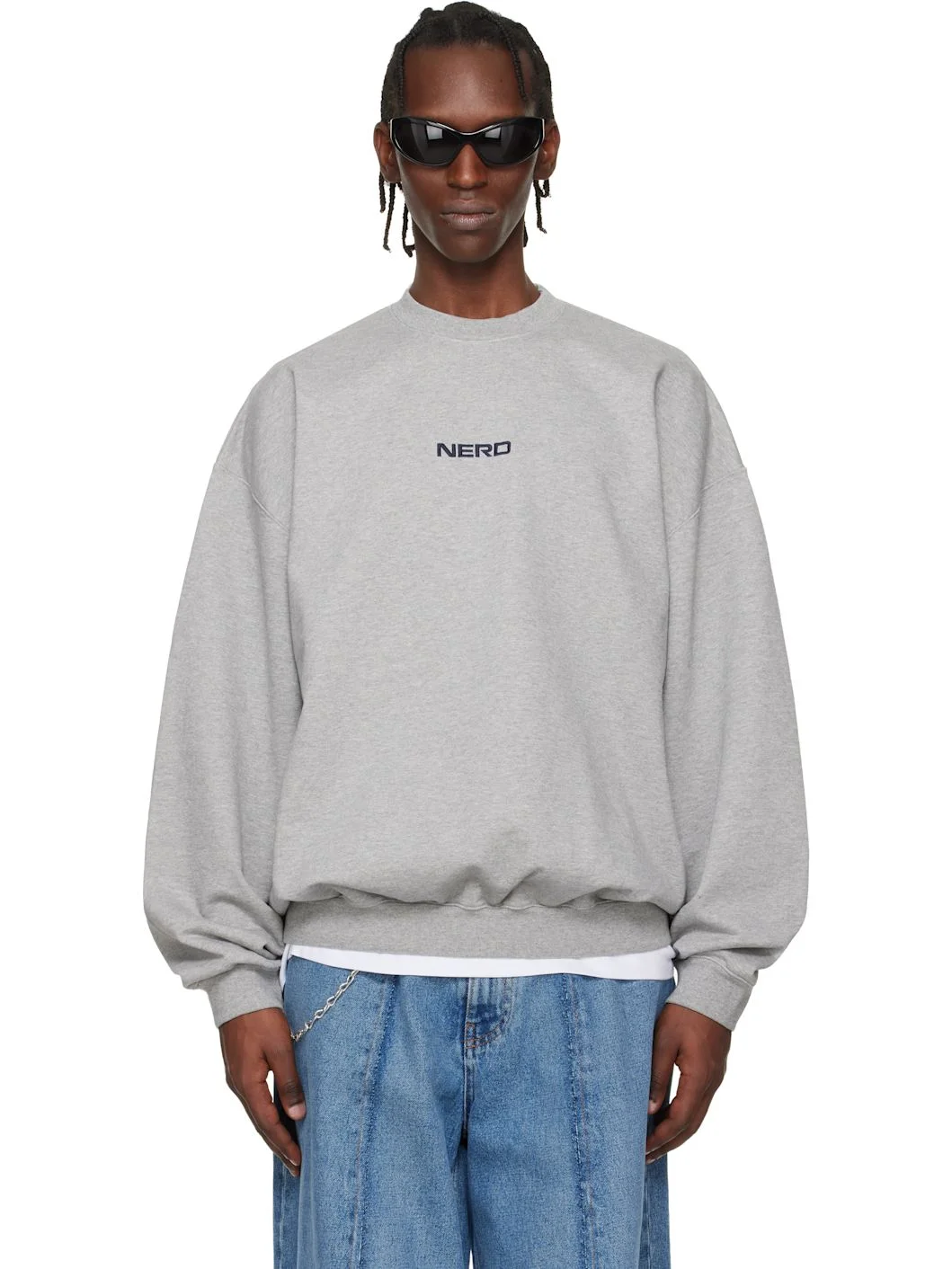 Gray 'NERD' Sweatshirt - 1