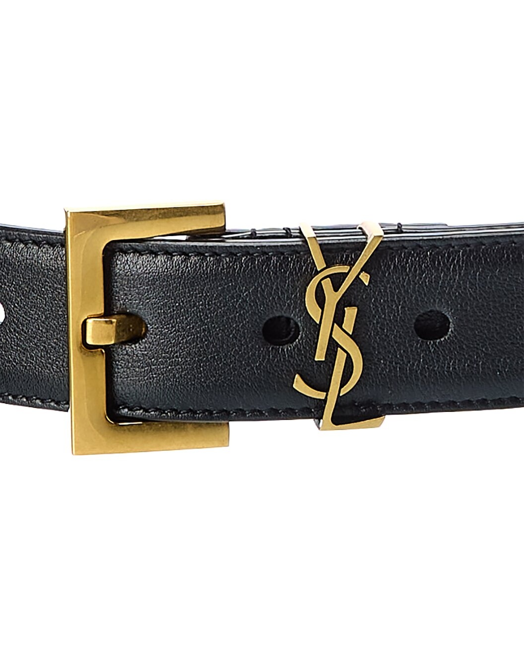 Saint Laurent Monogram Leather Belt - 2