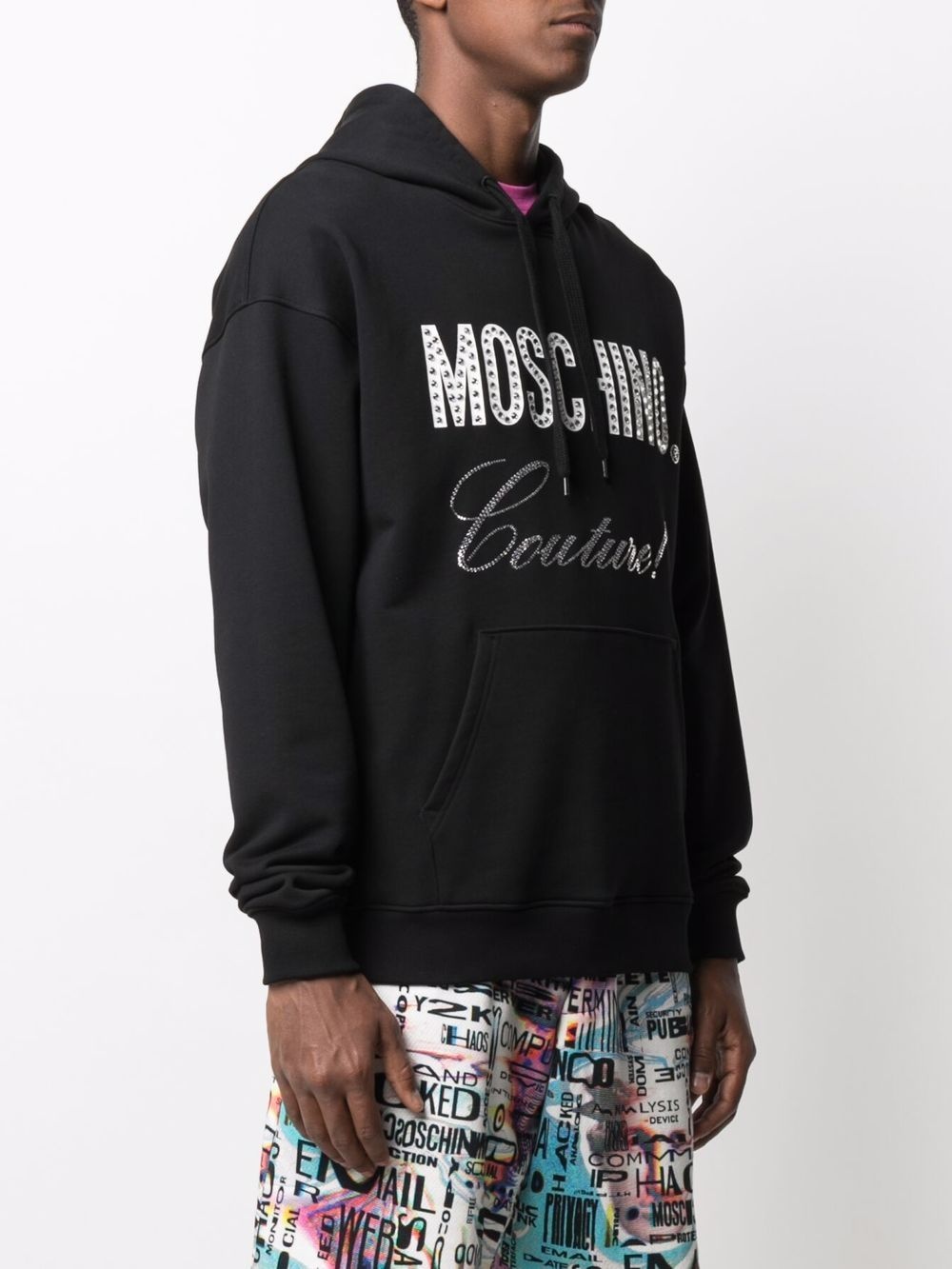 Moschino Couture crystal-embellished hoodie - 3