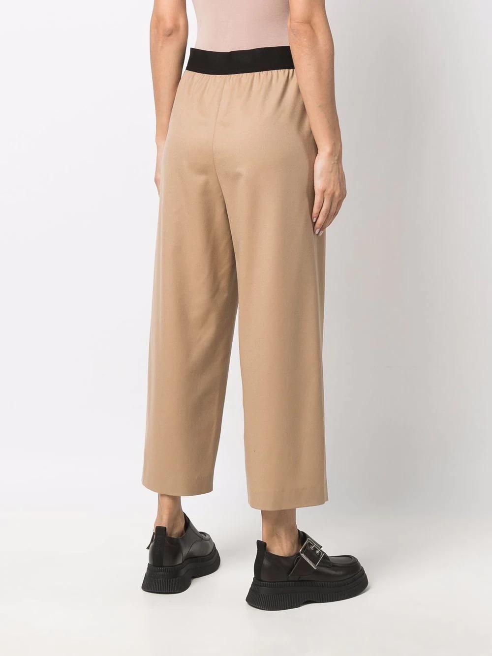 wide-legged cropped trousers - 4