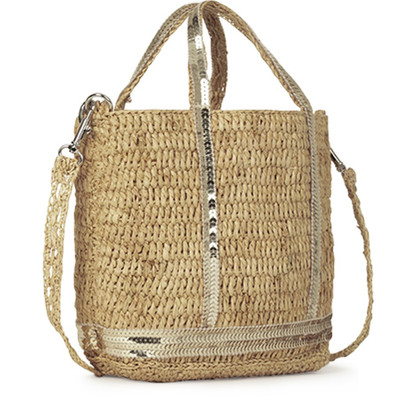 Vanessa Bruno Raffia and sequins XS Cabas Tote outlook