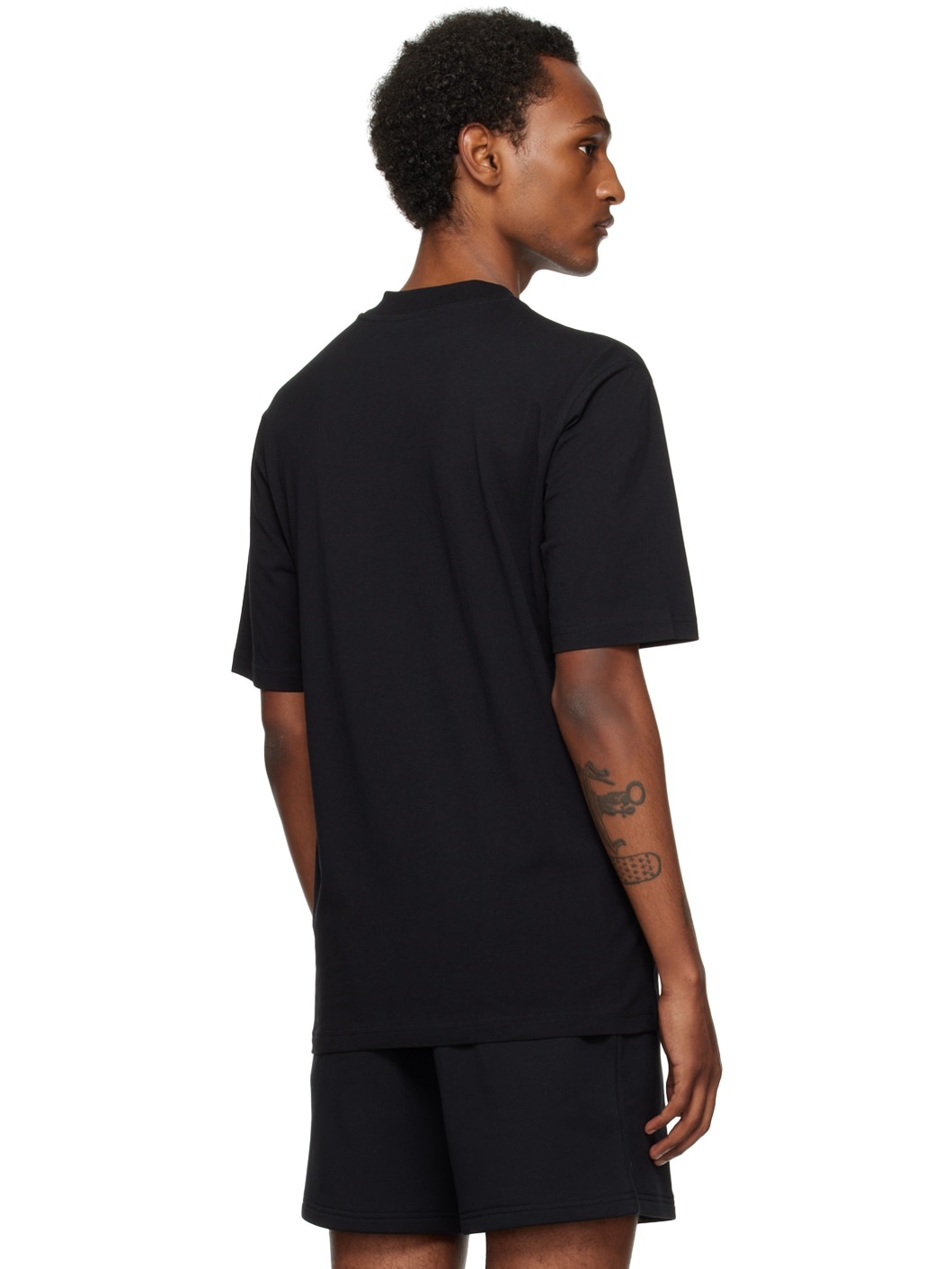 Black Embroidered T-Shirt - 3