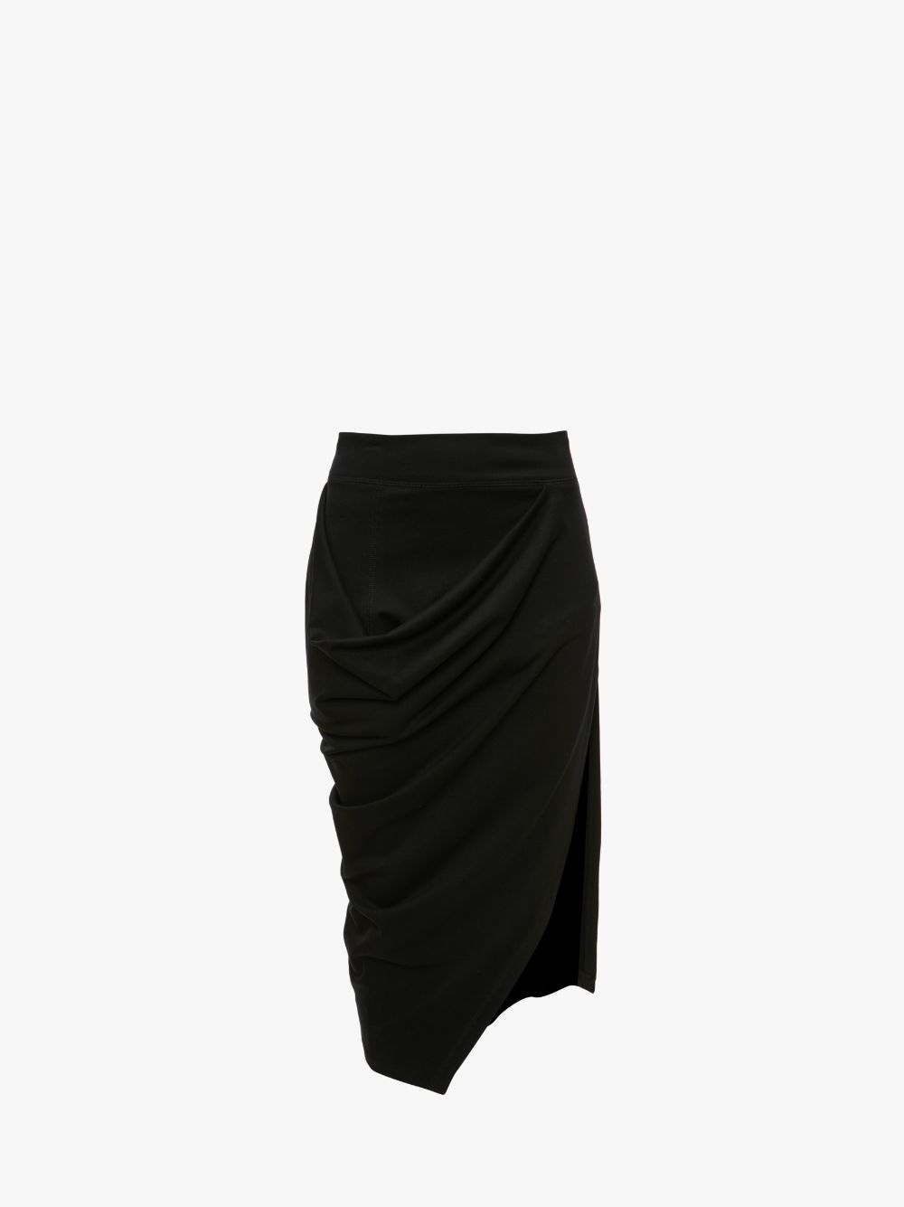 ASYMMETRIC DRAPED MIDI SKIRT - 1