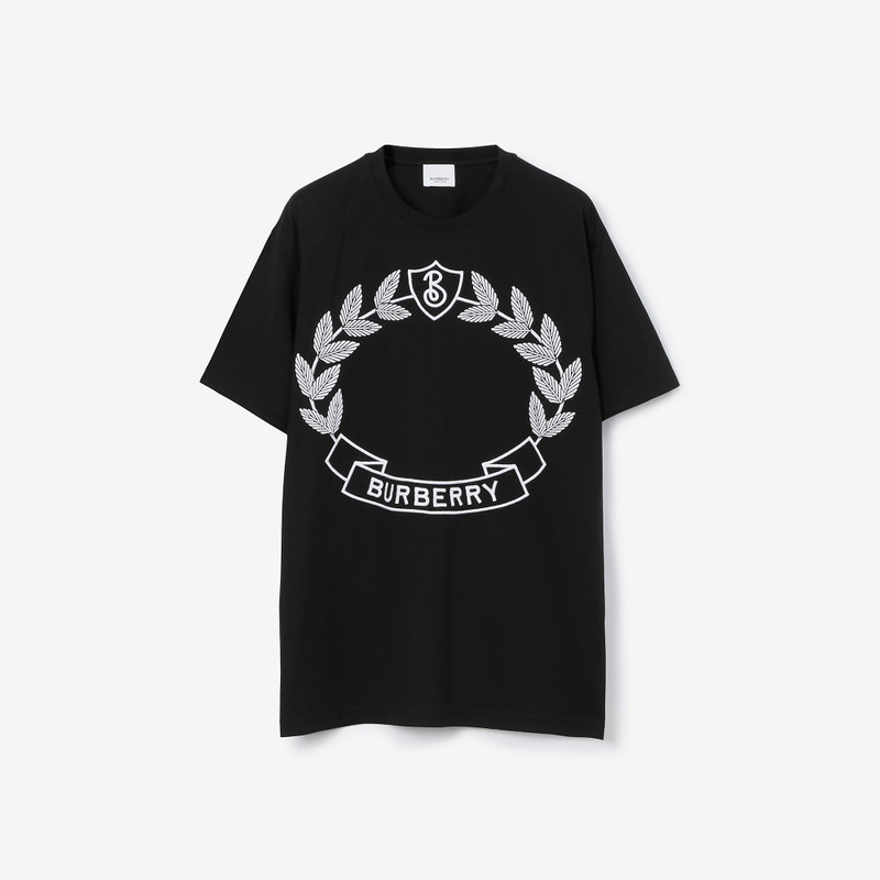Oak Leaf Crest Cotton Oversized T-shirt - 1