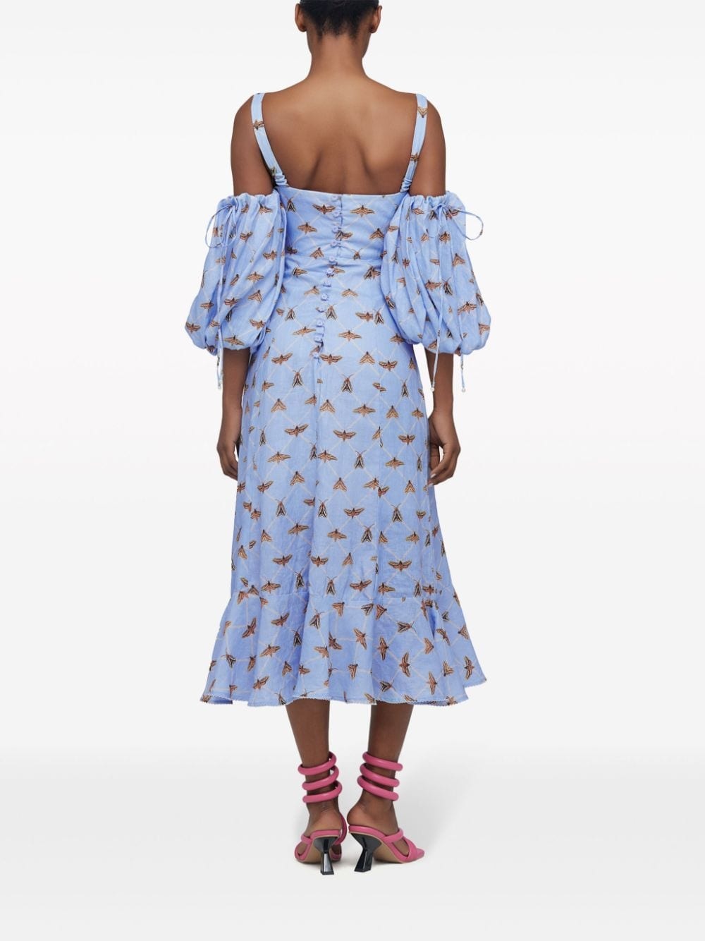 Mercedes Polilla linen midi dress - 3