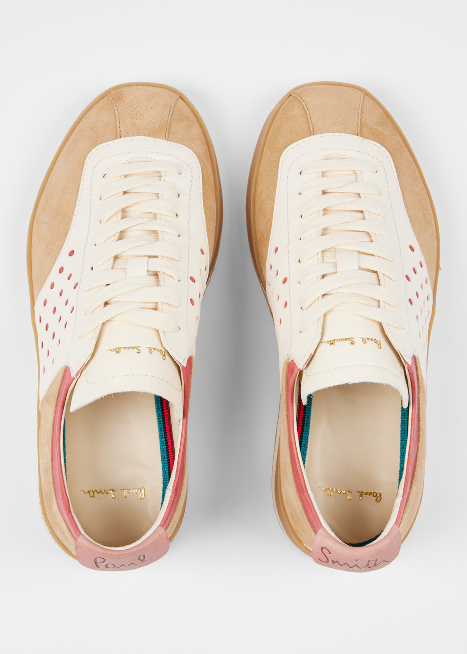 Women's Sand 'Zephyr' Leather Trainers - 5