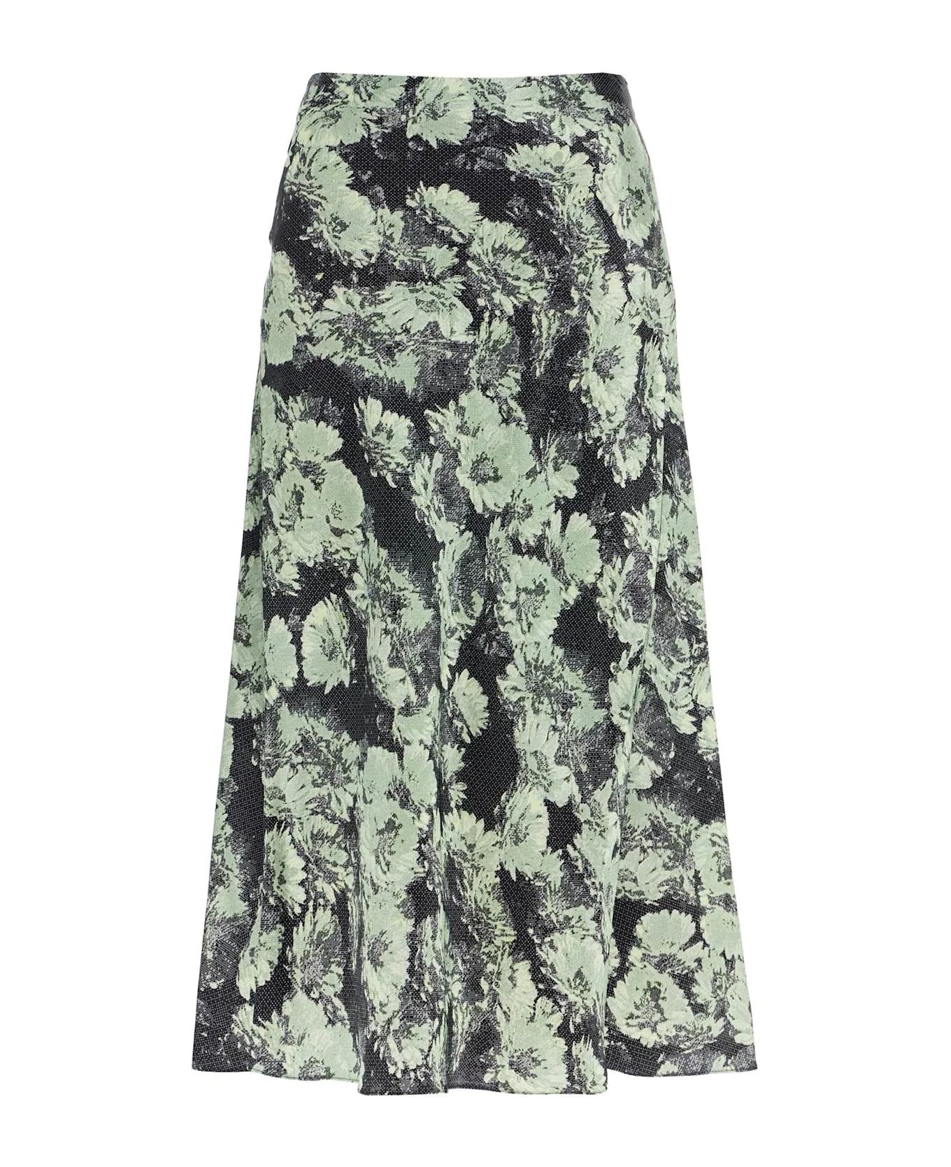 Satin Midi Skirt - 1