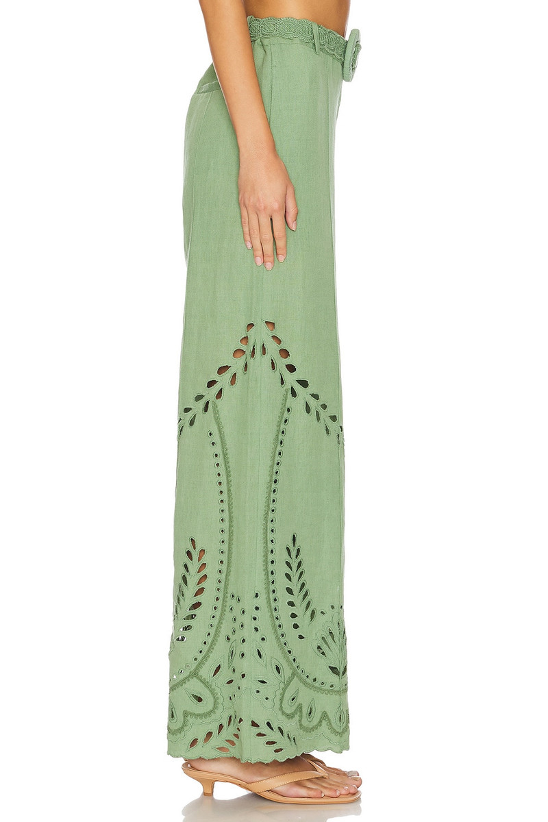 HEMANT & NANDITA Flared Pants With Buckle Belt outlook