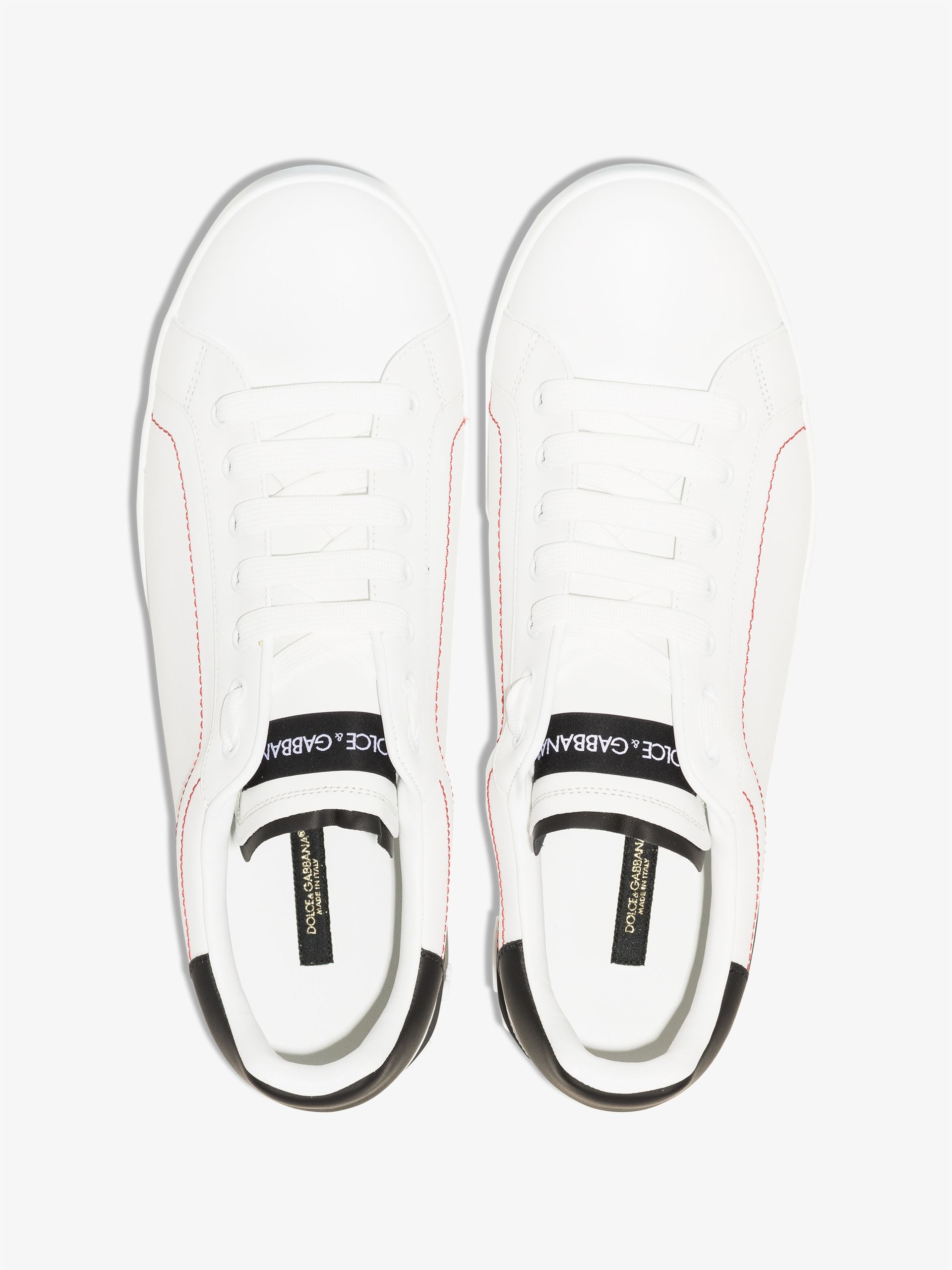 white Portofino leather sneakers - 4