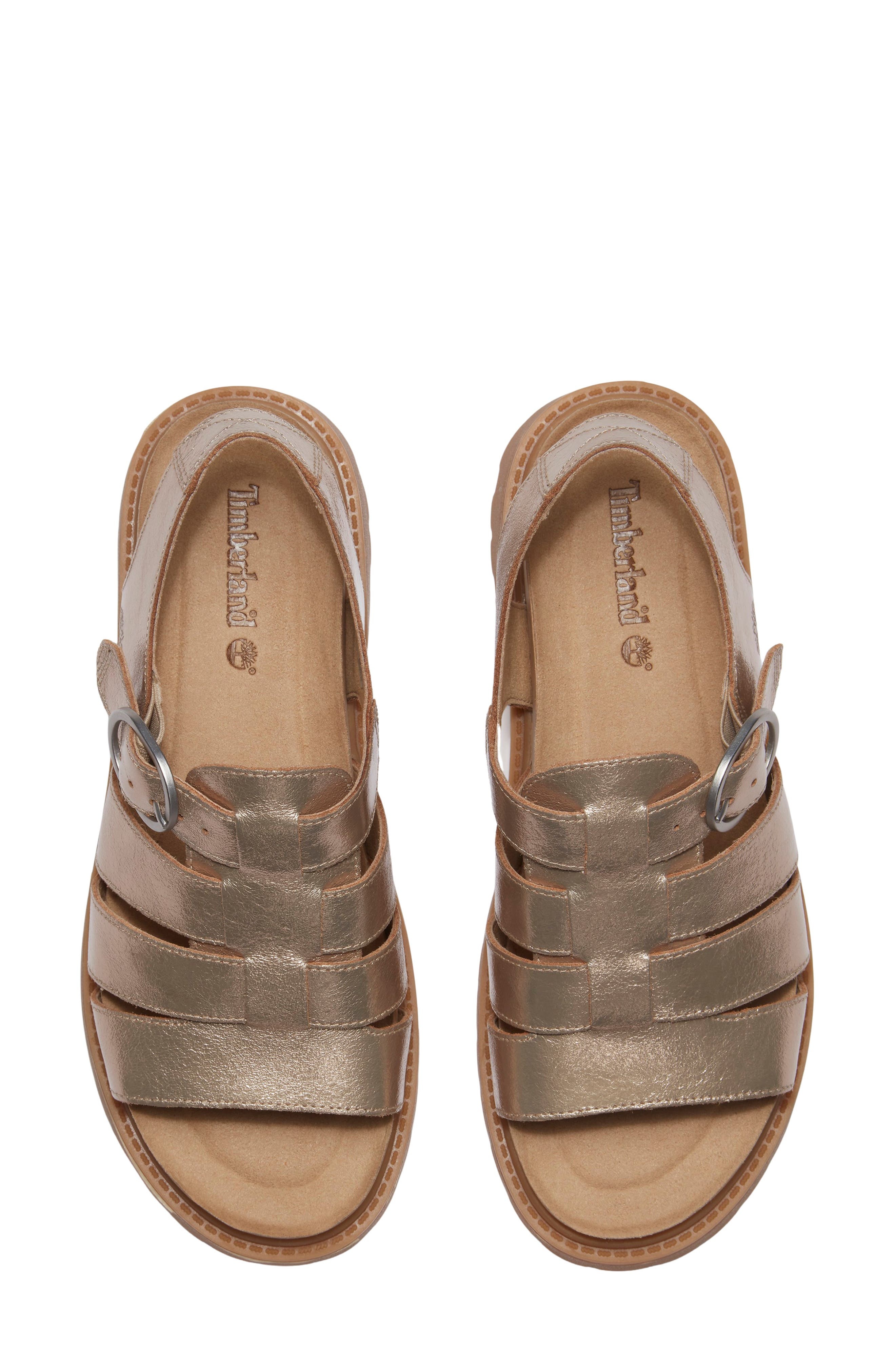 Timberland Clairemont Way Fisherman Sandal in Gold Metallic at Nordstrom - 4