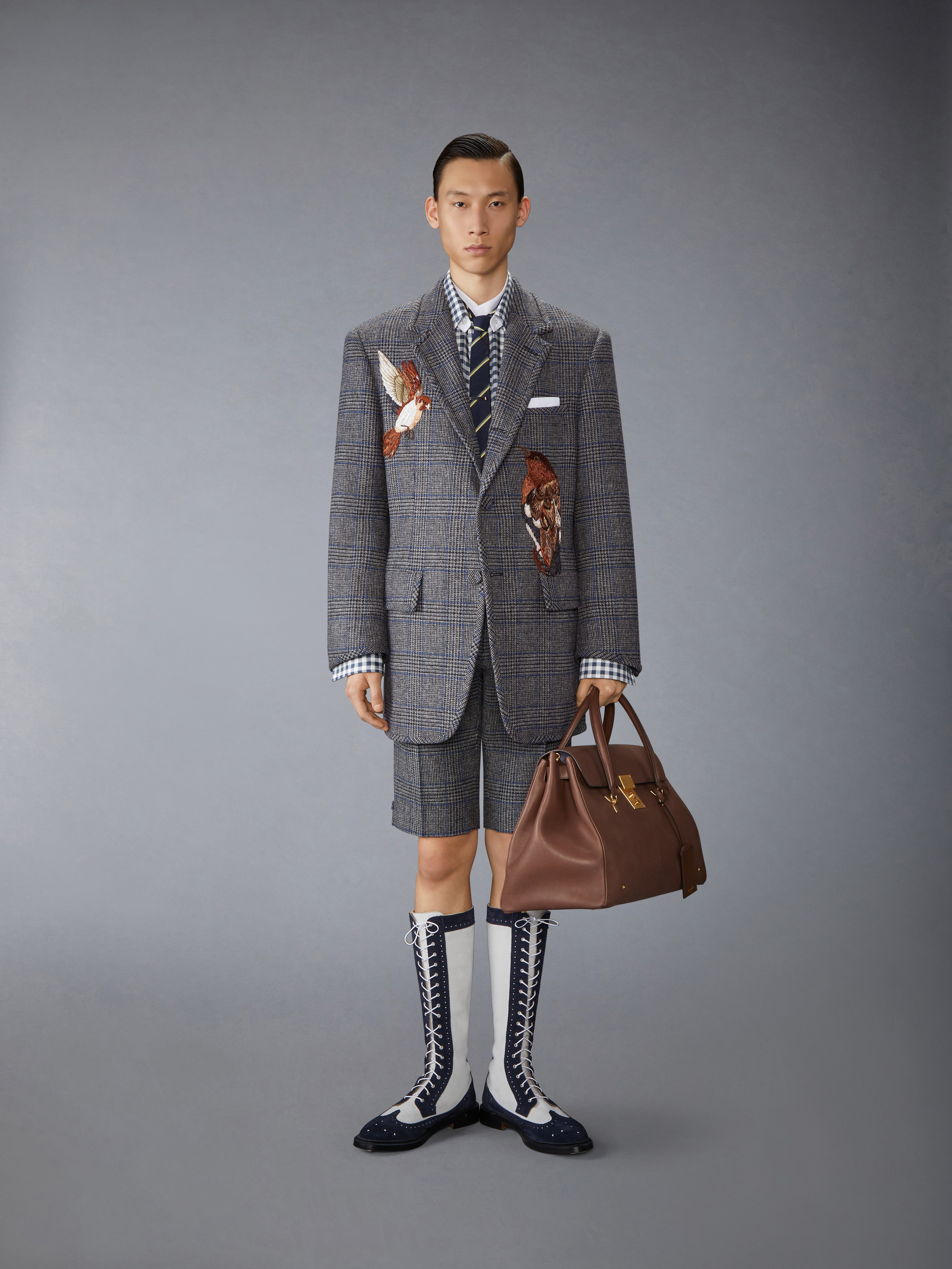 PRINCE OF WALES HUNTING TWEED BACKSTRAP SHORT - 4