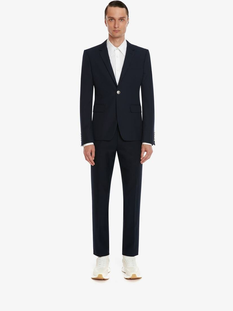 Alexander McQueen Men's Tailored Cigarette Trousers in Navy outlook