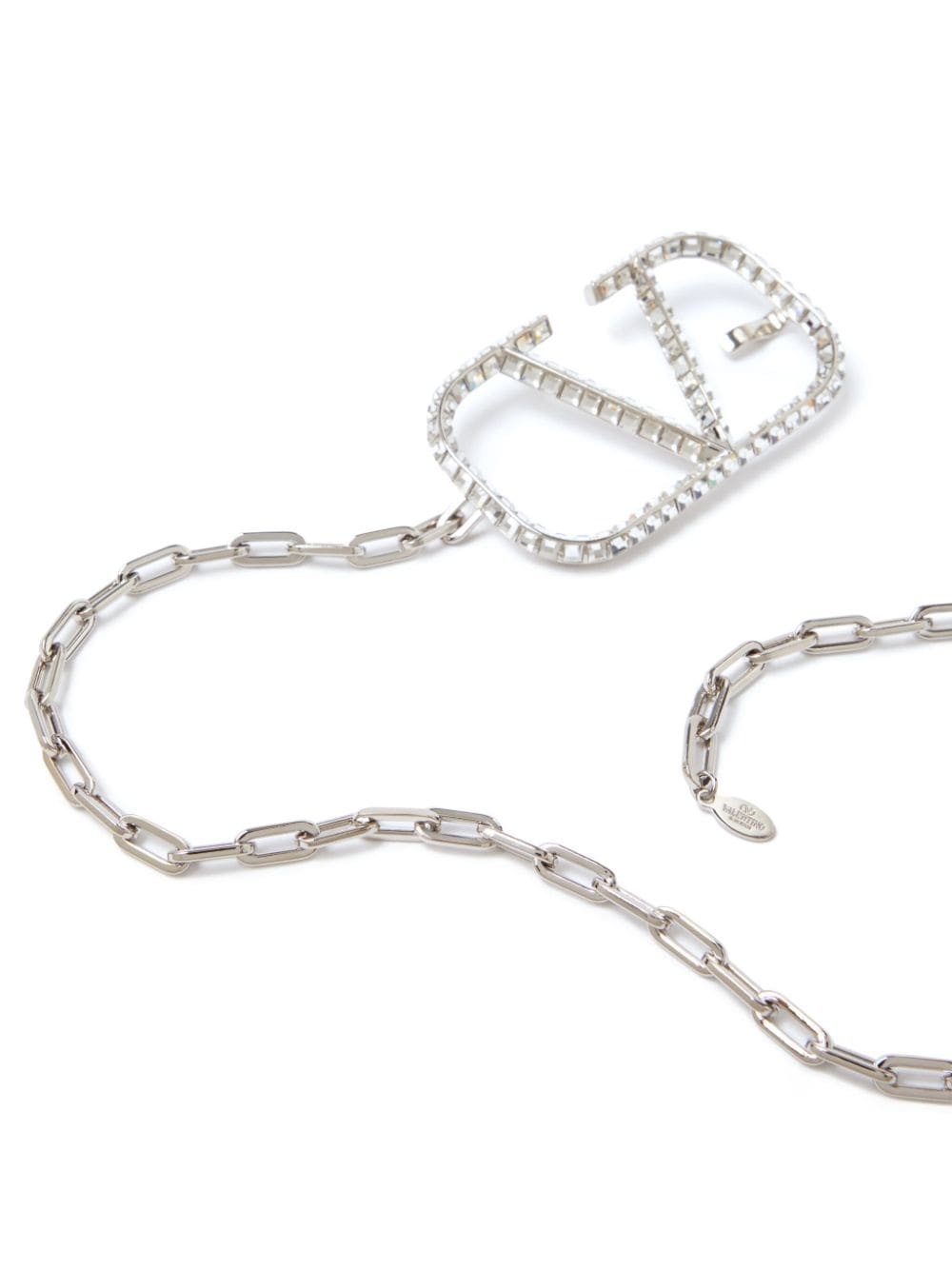 VLogo crystal-embellished belt - 2