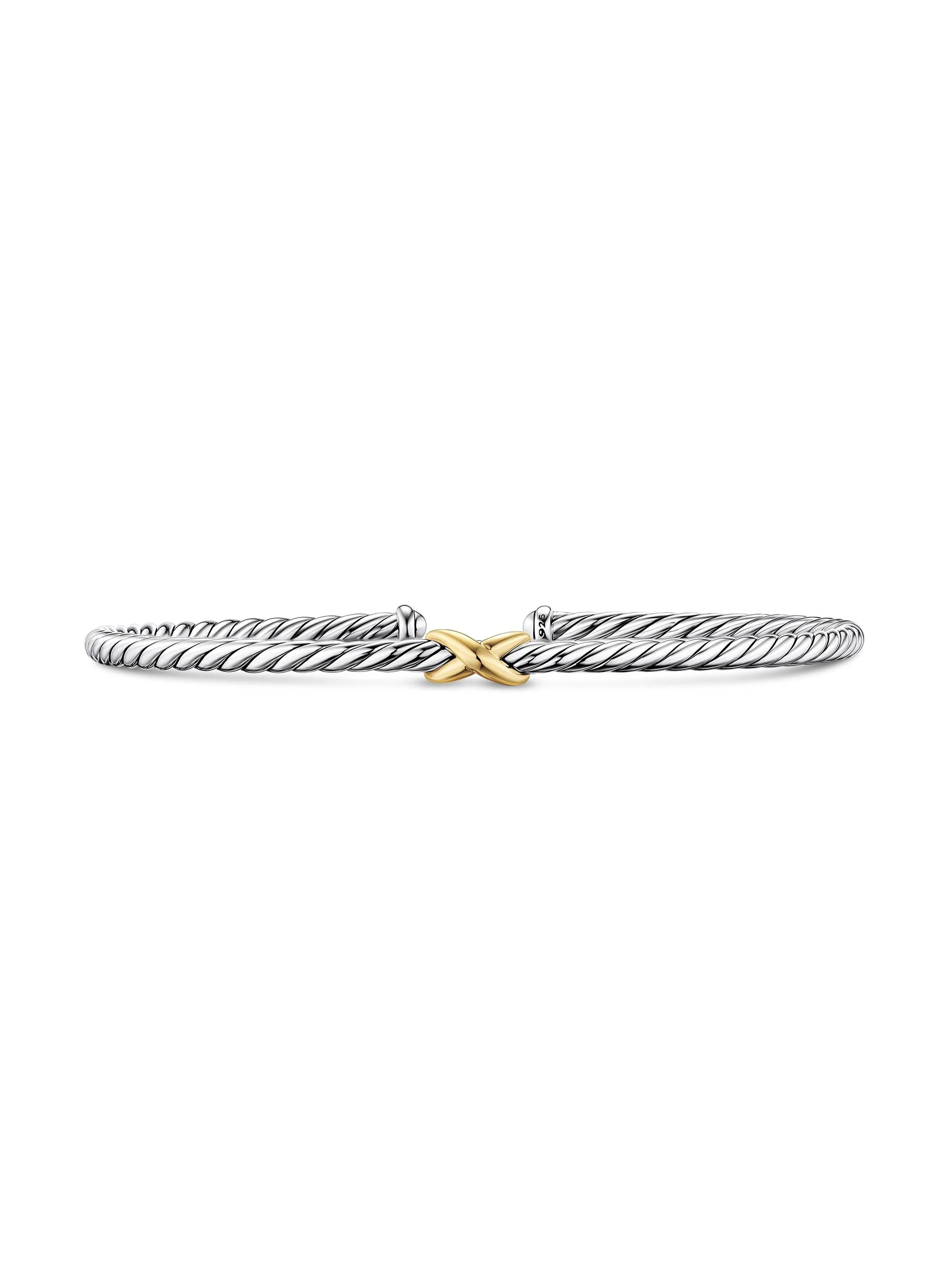 Women's Micro Cable Flex x Bracelet in Sterling Silver - Silver - 1