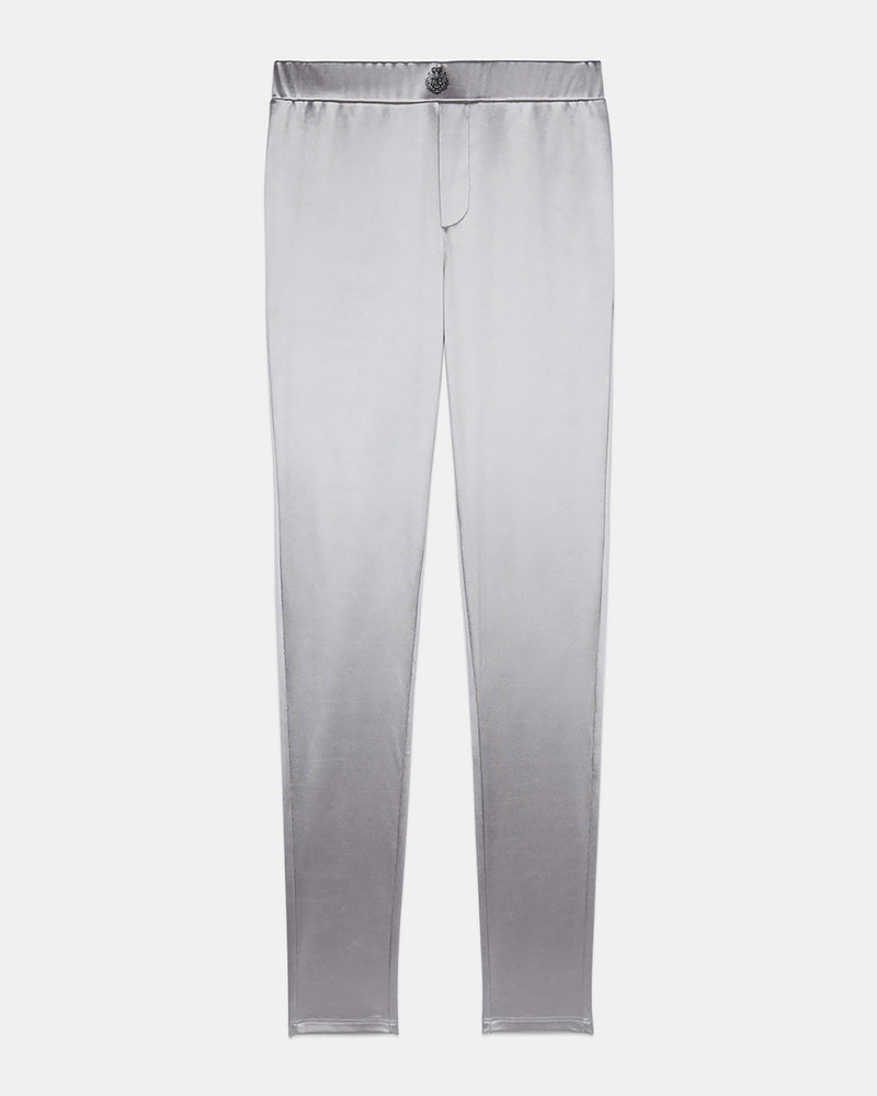 SILVER SATIN LEGGINGS 1