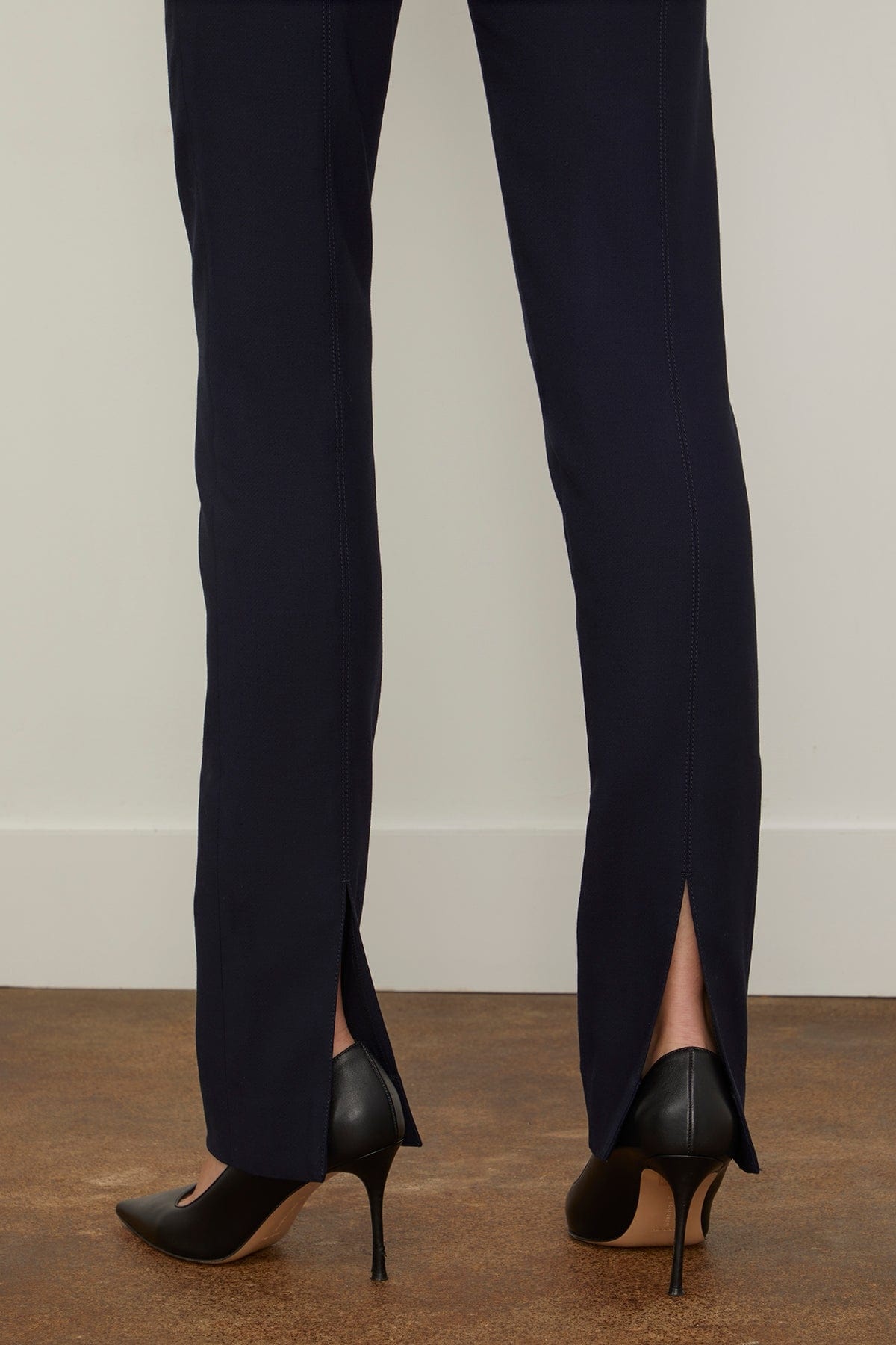 Slim Crepe Suit Trousers in Navy - 5