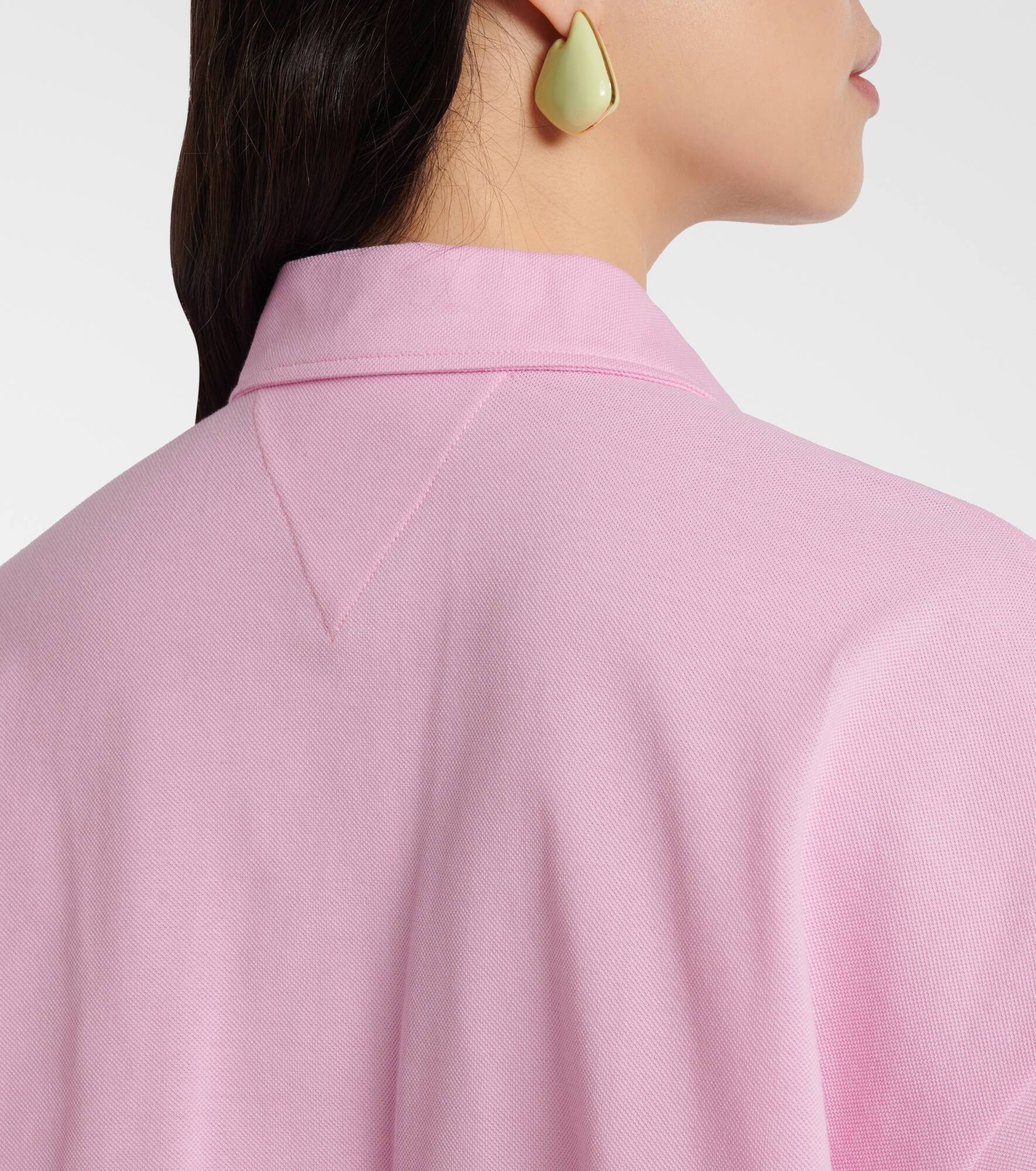 Cropped cotton polo shirt - 5