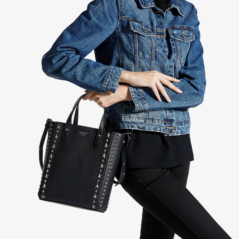 JIMMY CHOO Pegasi N/S
Black Soft Grainy Calf Leather Tote Bag with Stars outlook