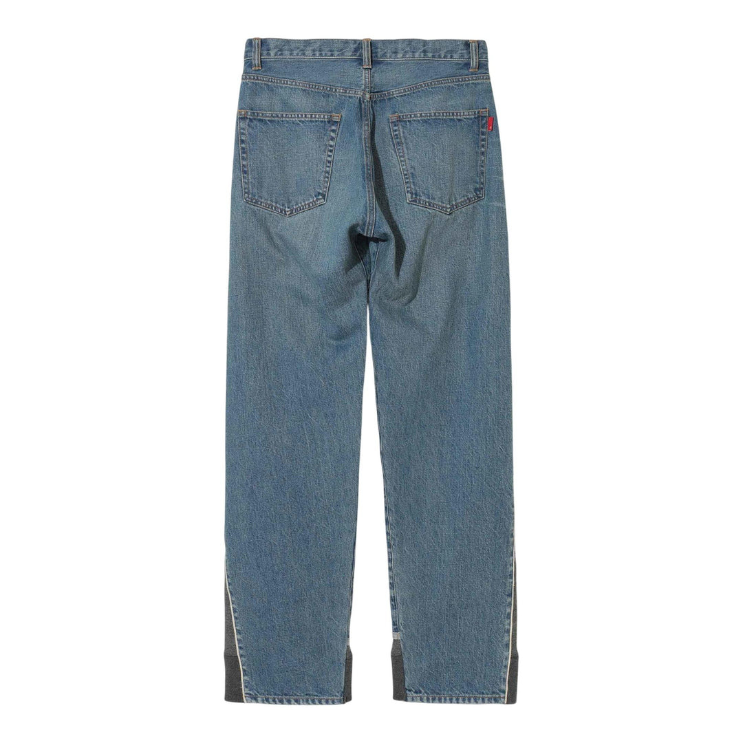 Jeans With Sweats Cut And Sew - 2