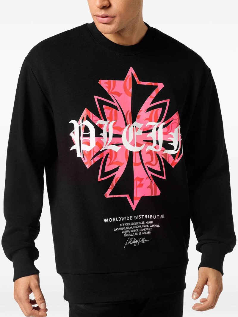 PHILIPP PLEIN crest-print sweatshirt outlook