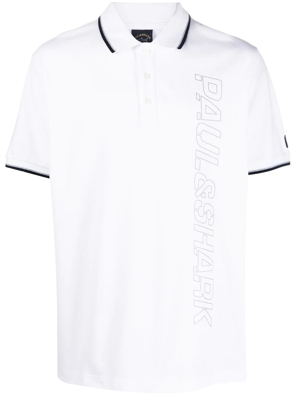 logo print polo shirt - 1