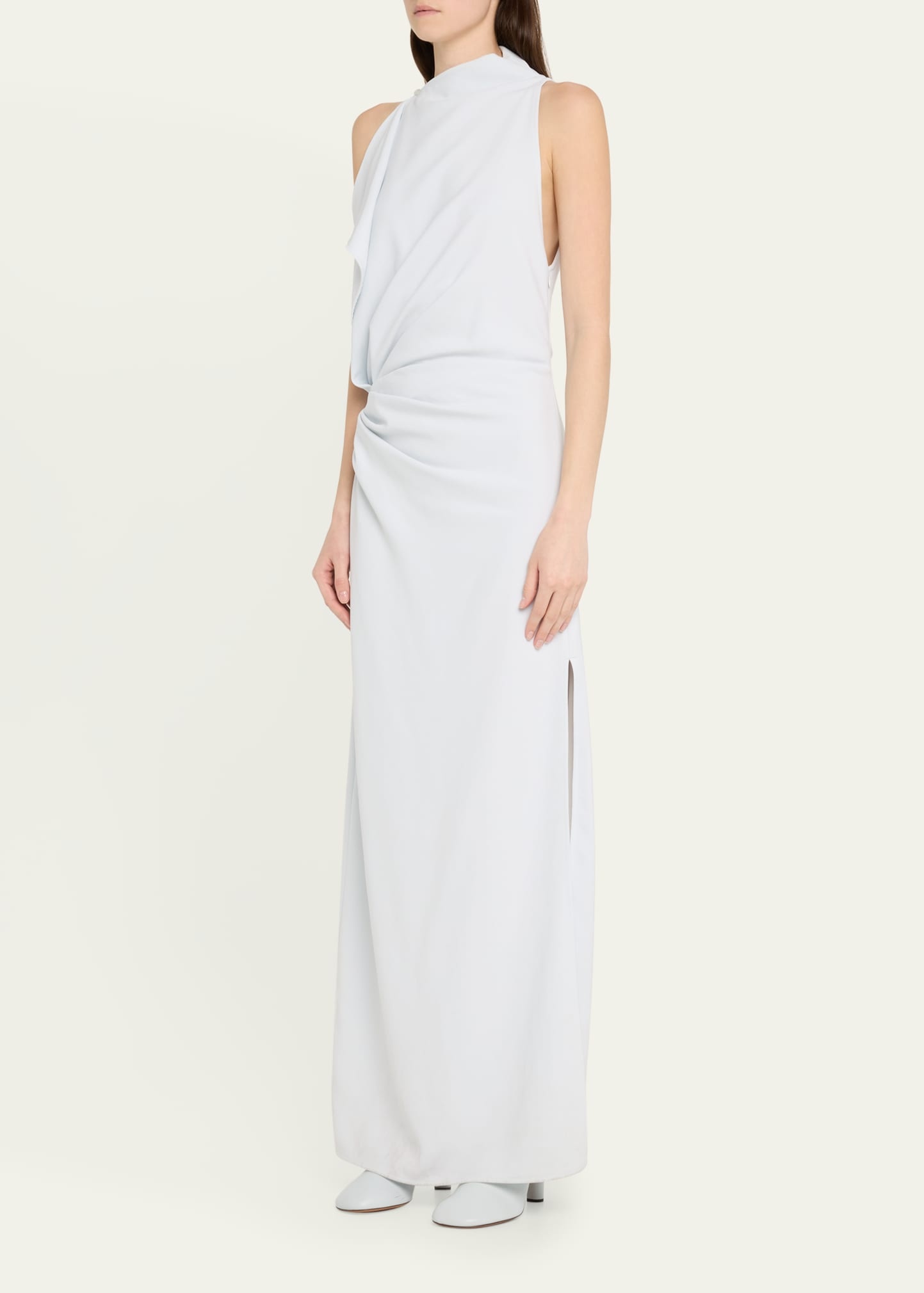 Devyn Draped Matte Double Crepe Dress - 4
