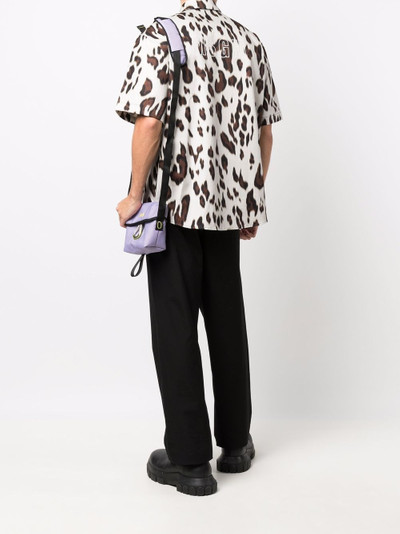 MSGM animal-print short-sleeve shirt outlook