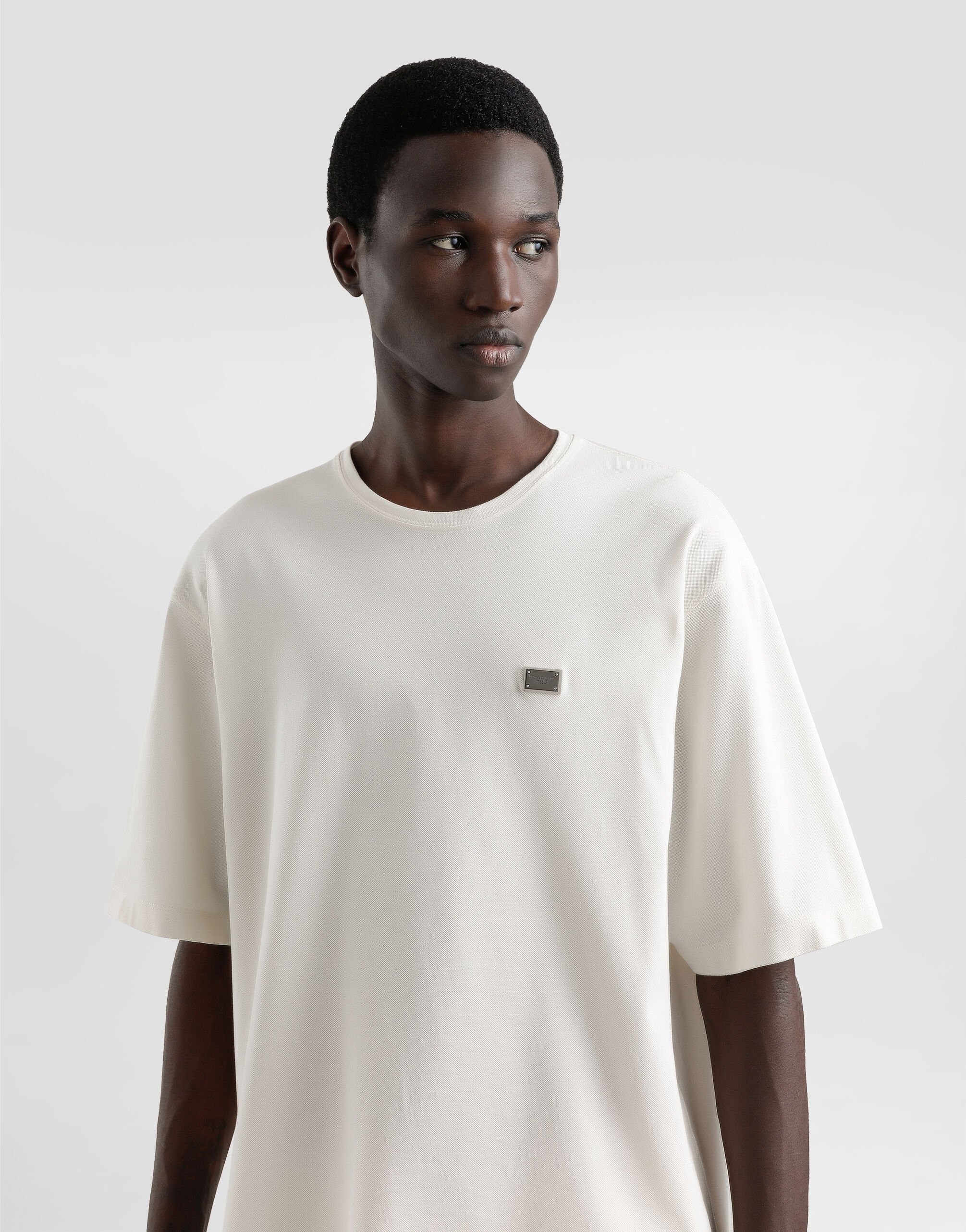 Cotton T-shirt with tag - 4