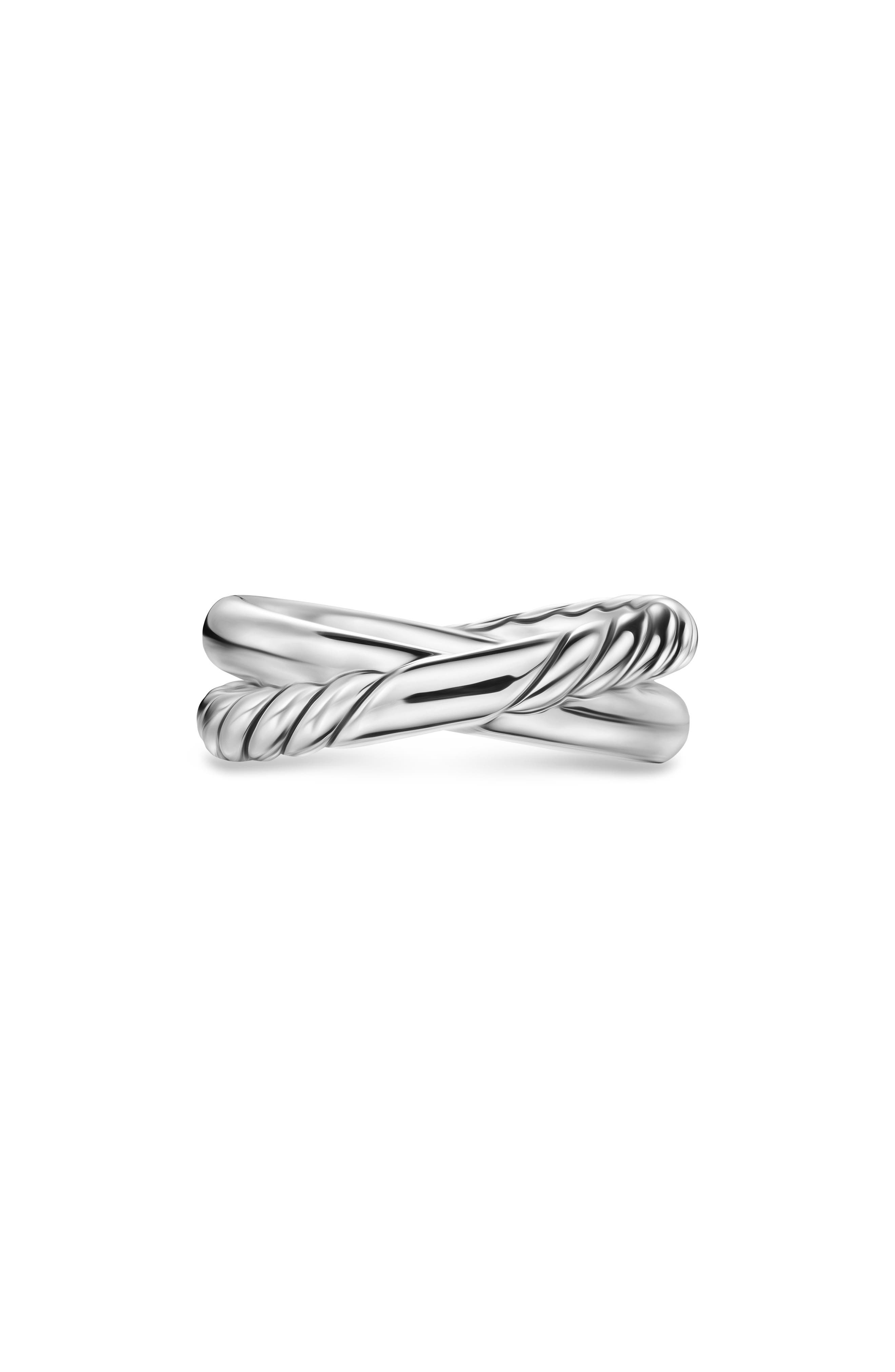 David Yurman Crossover Two Row Ring in Sterling Silver, 7.4mm at Nordstrom - 5