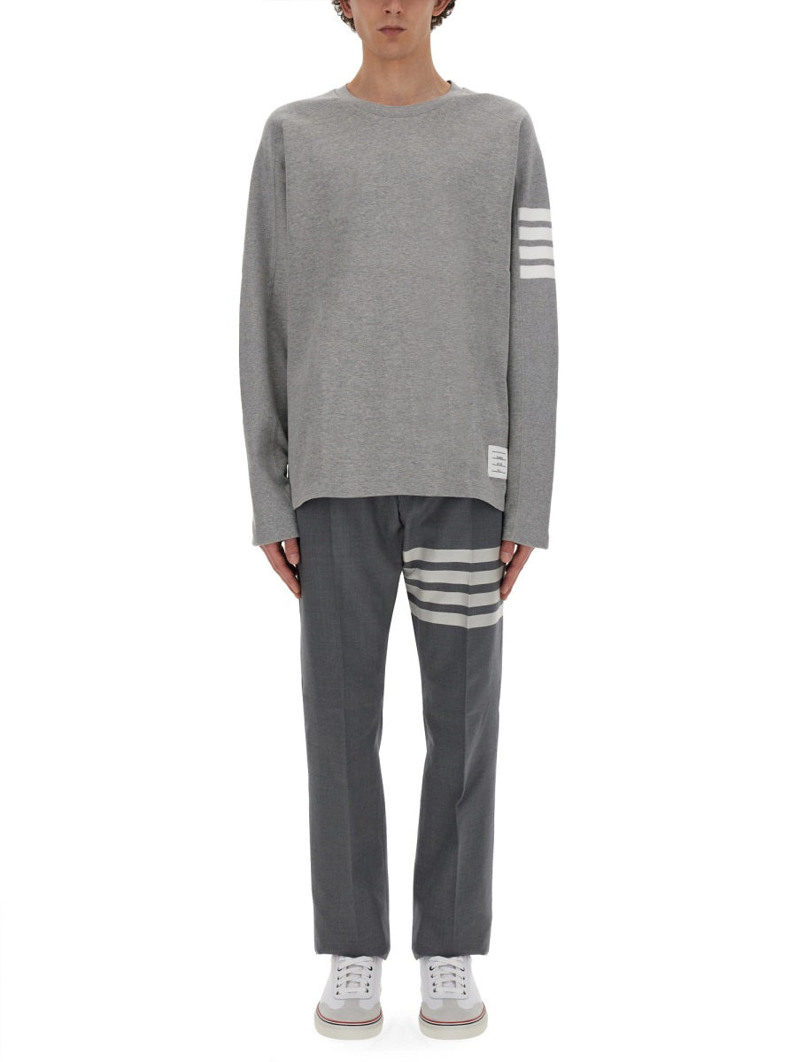 Thom Browne Men Classic Pants With Martingale - 7