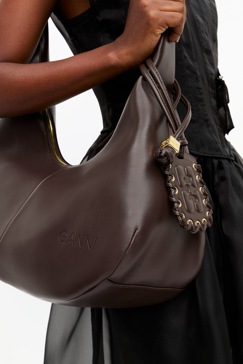 GANNI BROWN MEDIUM HOBO BAG outlook