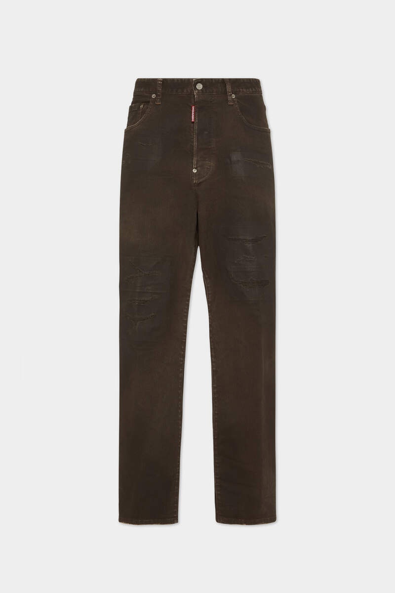 BULL LEATHERETTE WASH LOOSE JEANS - 1