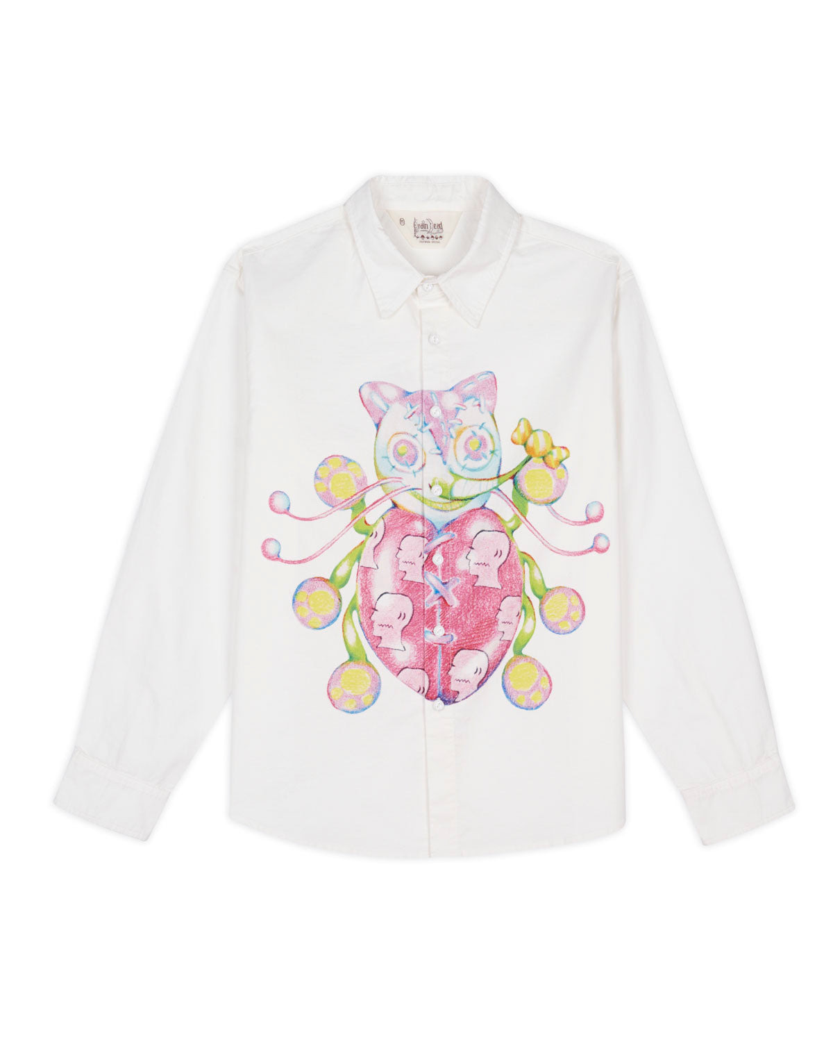 Gaspar Heart Button Up Oxford - White - 1