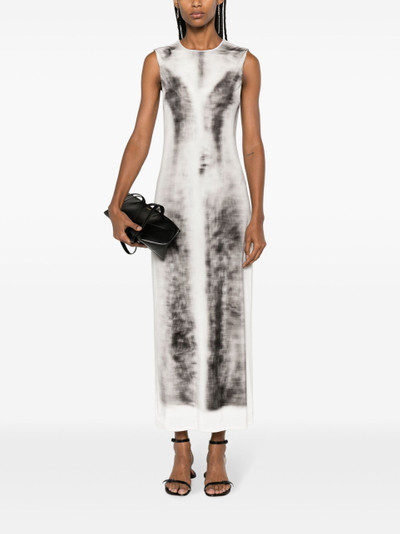 Loewe Grey Trompe L'oeil-Print Velvet Dress outlook