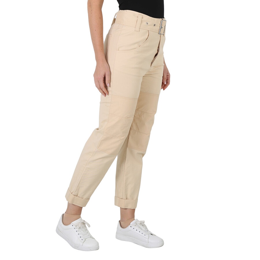Proenza Schouler Ladies High Waisted Utility Belt Pants in Beige - 4