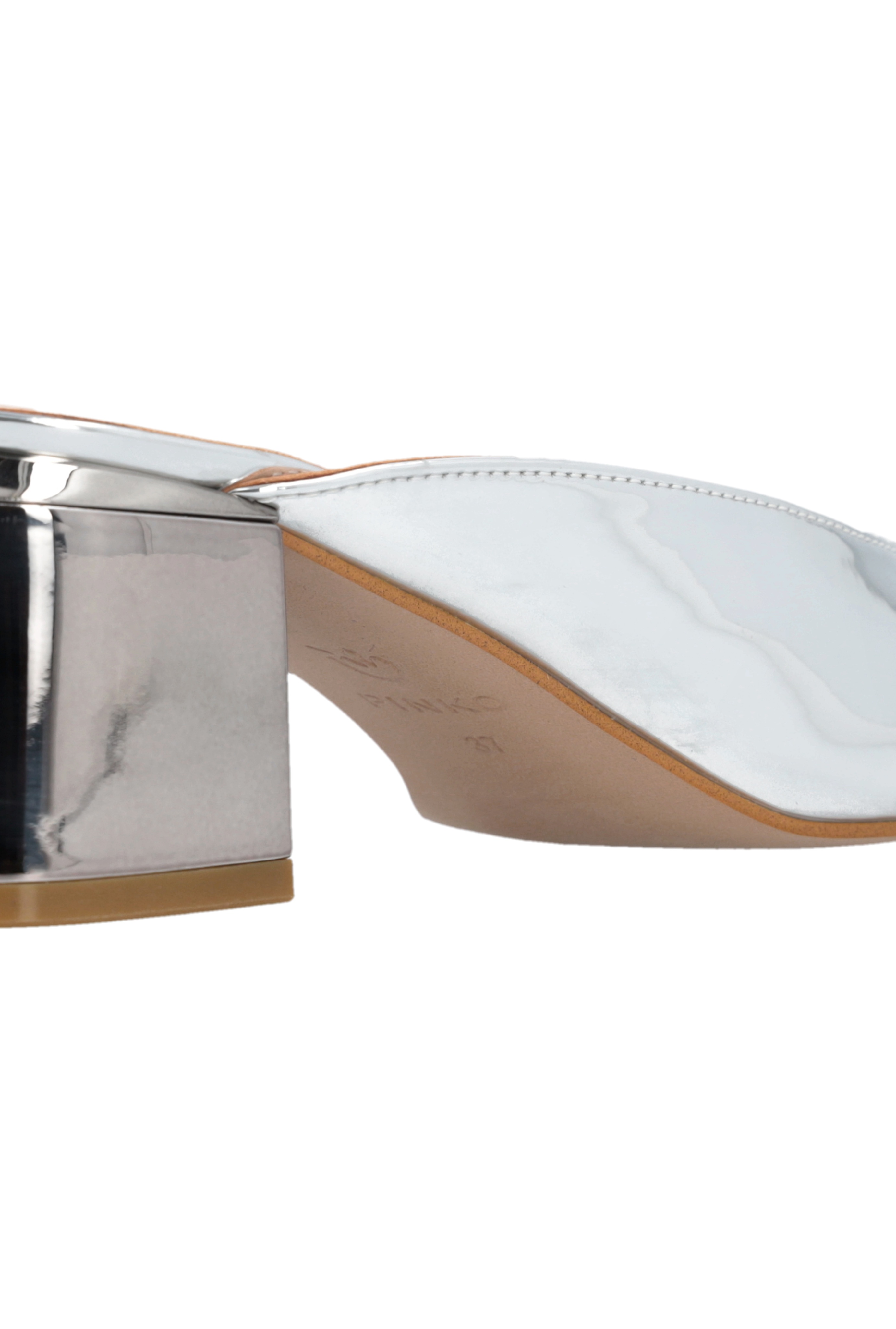 LAMINATED SLIP-ONS WITH SILVER HEEL - 9