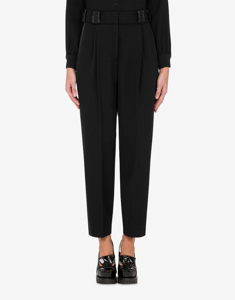 Moschino TUXEDO INSPIRED WOOL TROUSERS outlook