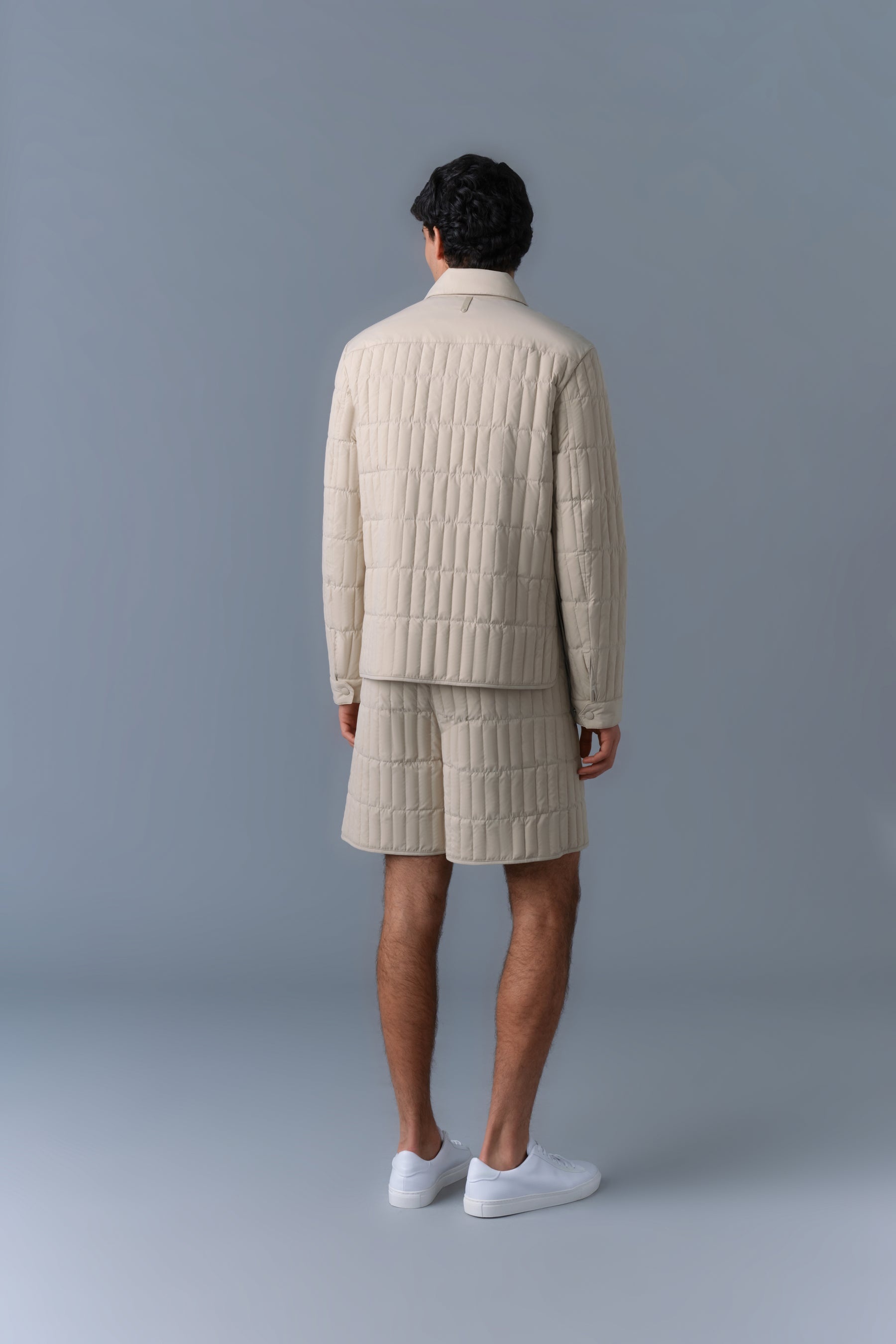 MATEO Vertical Quilted Jacket with Spread Collar - 4
