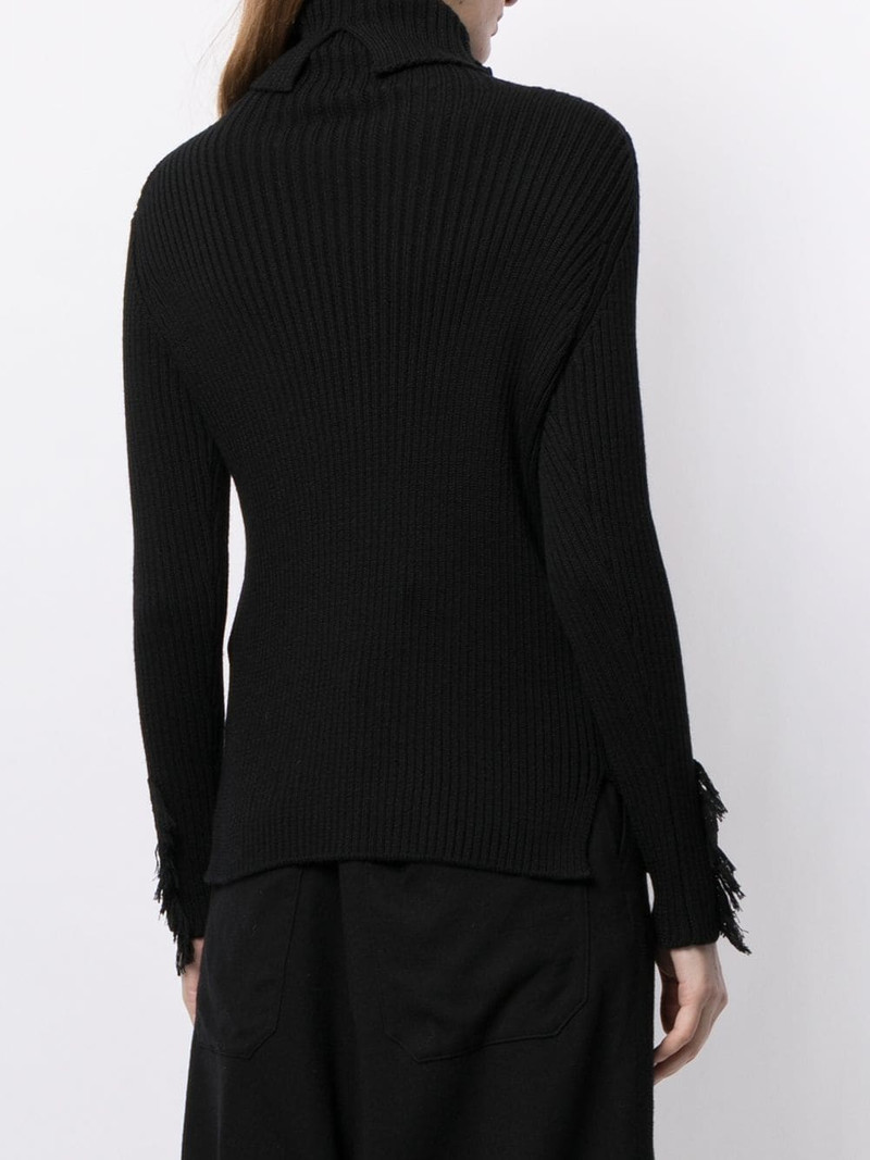 ribbed fringed jumper 4