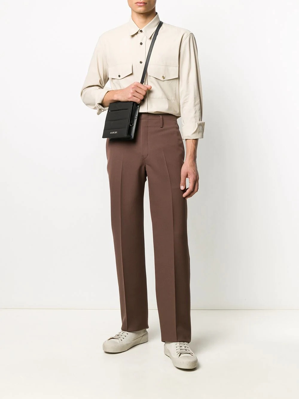 pressed-crease tailored trousers - 2